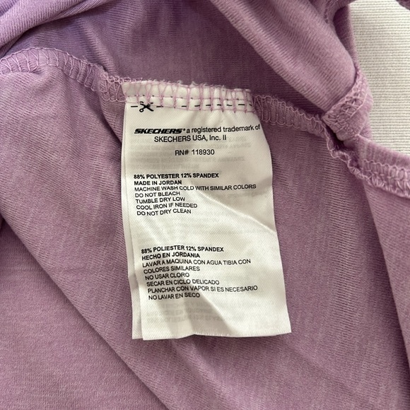 SKECHERS WOMEN TOP LIGHT PURPLE SHORT SLEEVE  SIZE XL - Picture 9 of 11
